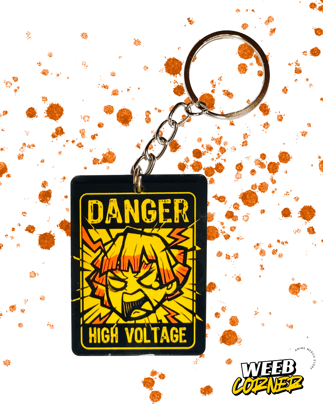 Zenitsu Agatsuma Acrylic Keychain – Danger High Voltage Edition