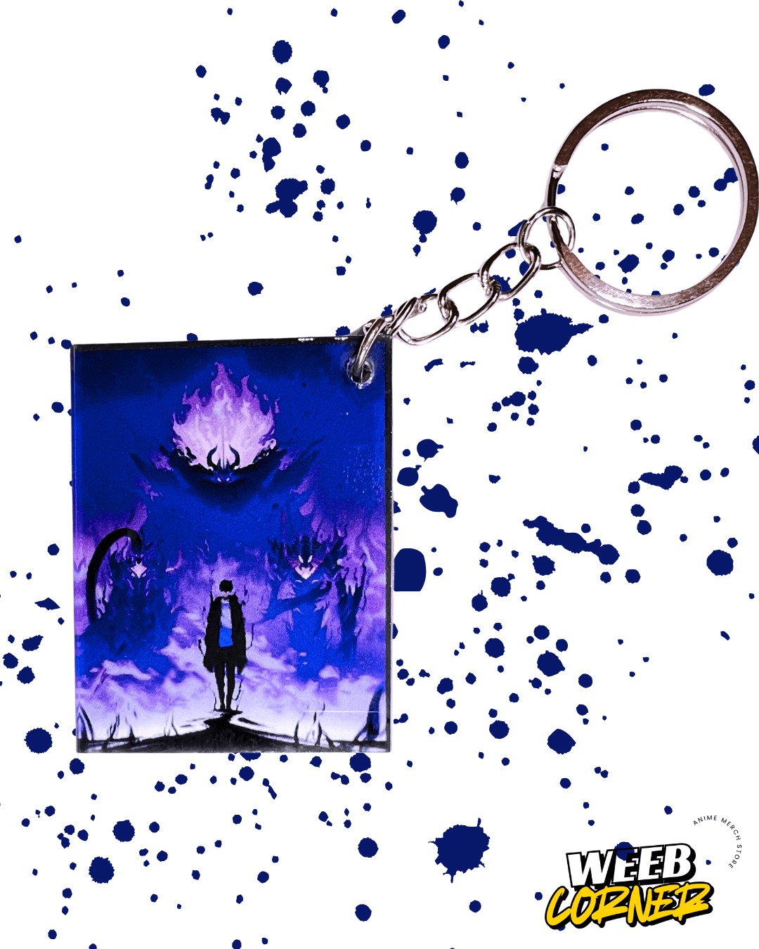 Jinwoo Sung Acrylic Keychain – Solo Leveling Shadow Monarch Edition