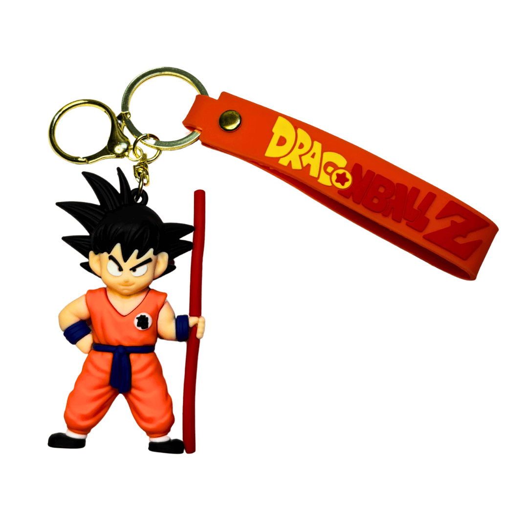 Dragon Ball Z Goku Keychain with Wrist Strap – Kid Goku PVC Figure