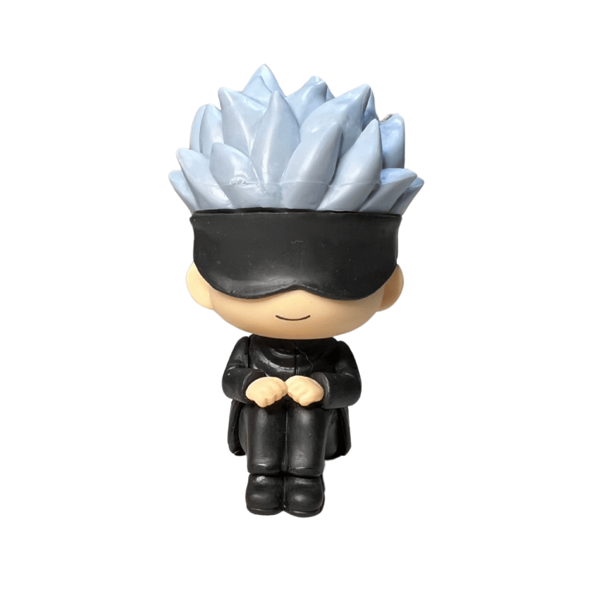 Satoru Gojo Chibi Action Figure – Jujutsu Kaisen Anime Collectible Toy (Sitting Pose)