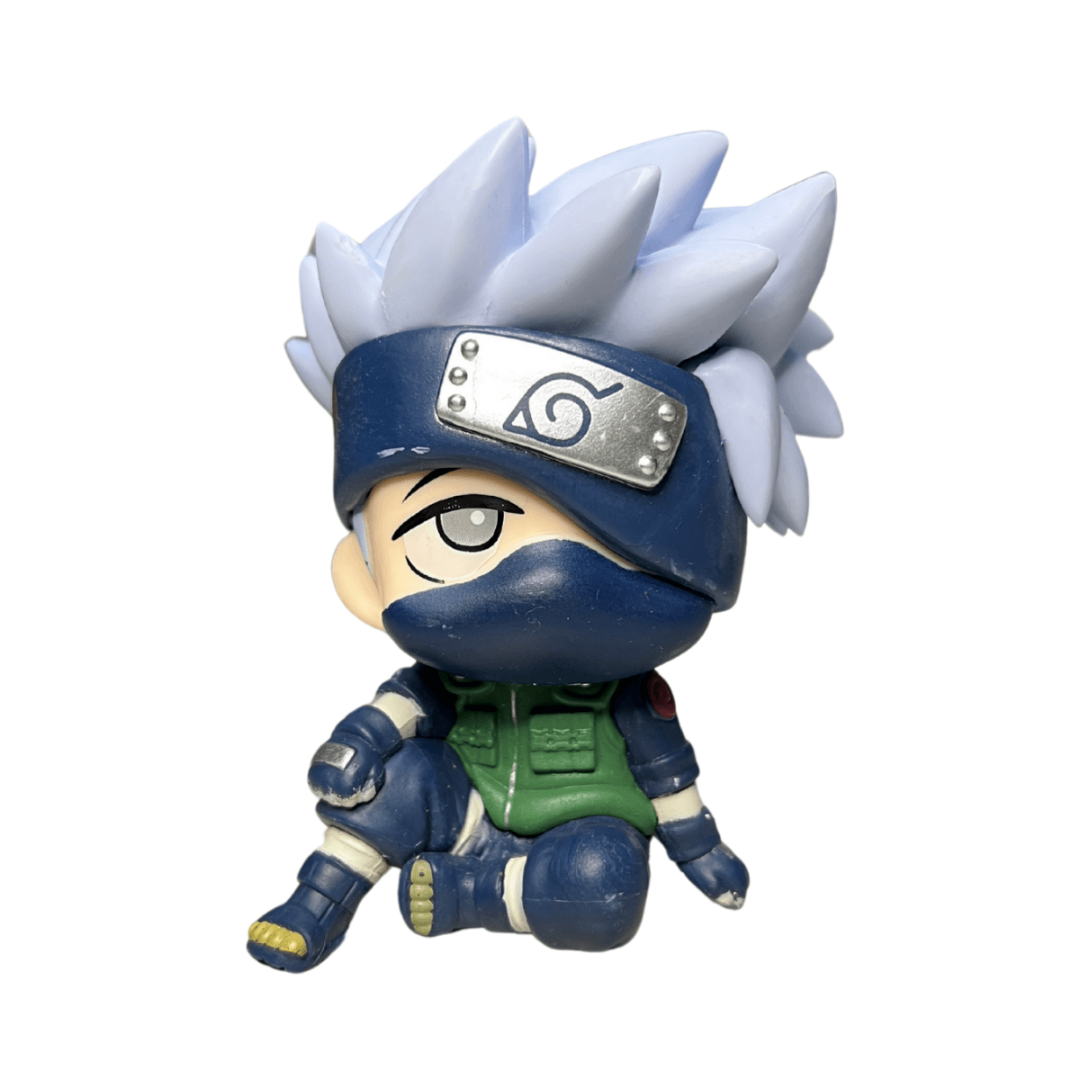 Chibi Kakashi Hatake Figure – Naruto Mini Anime PVC Collectible (Seated Pose, 3-Inch)