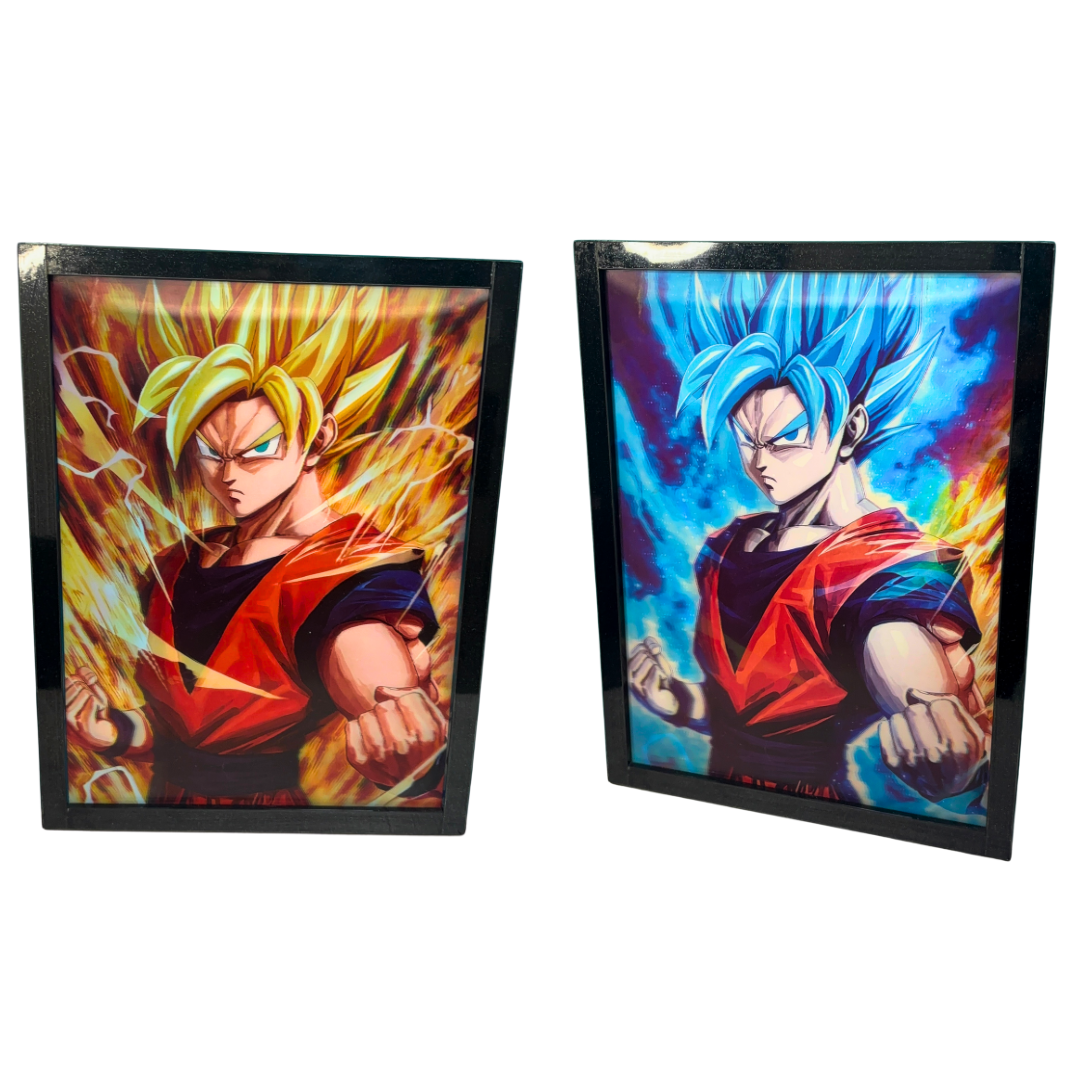 Dragon Ball Z Super Saiyan Goku 3D Transition Frame | Anime Wall Decor | Collectible Frame